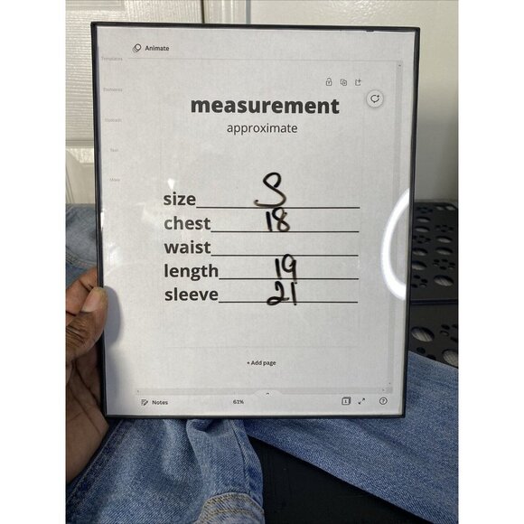 American Rag Cie Juniors Jean Jacket Blue Waist Length Button Pockets Denim S - Picture 8 of 8